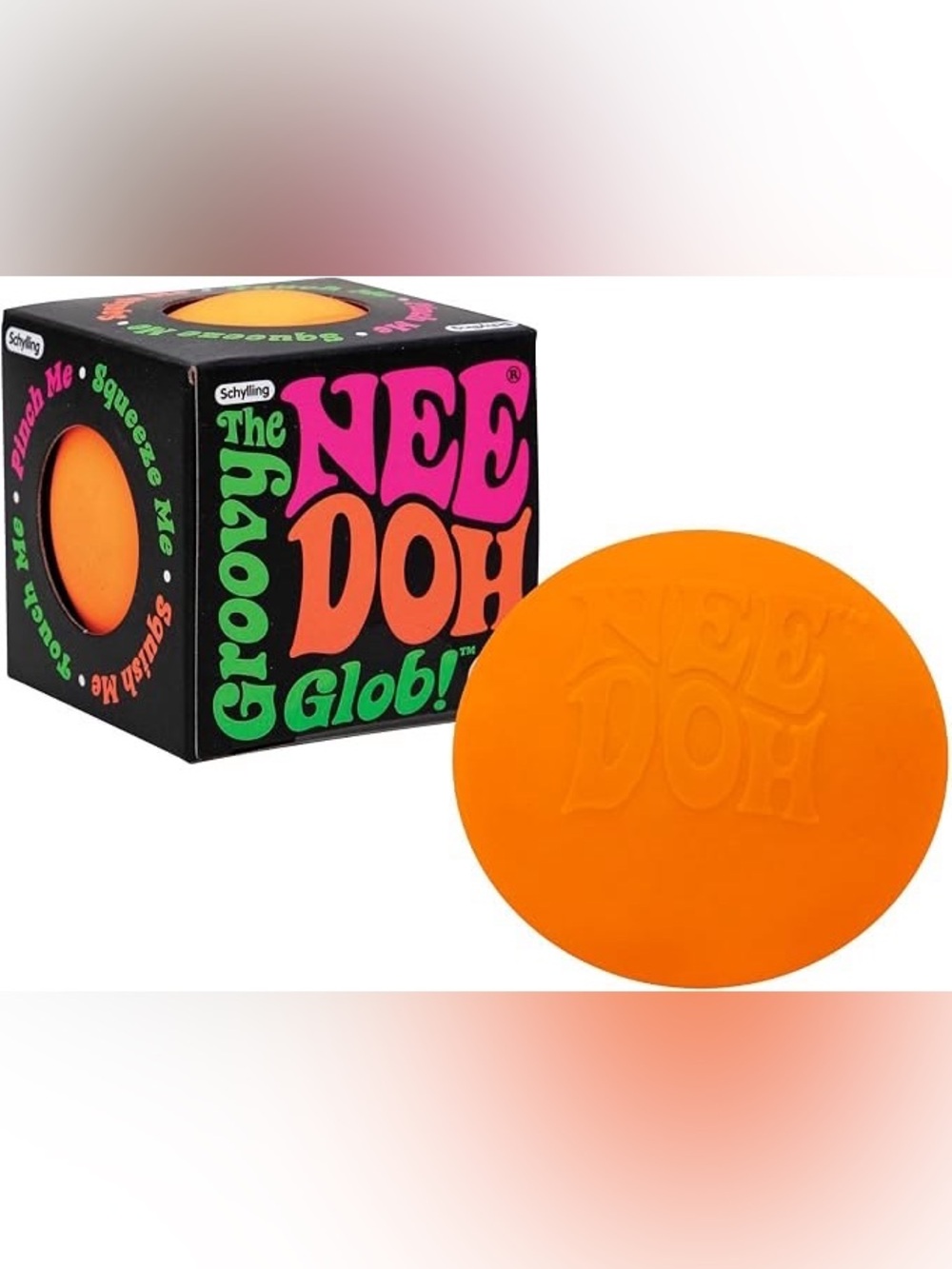Needoh The Groovy Glob - ORANGE |  Sensory Squish - NIB!